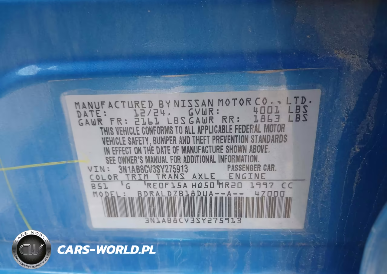 2025 Nissan Sentra Sv VIN:3N1AB8CV3SY275913 - 9