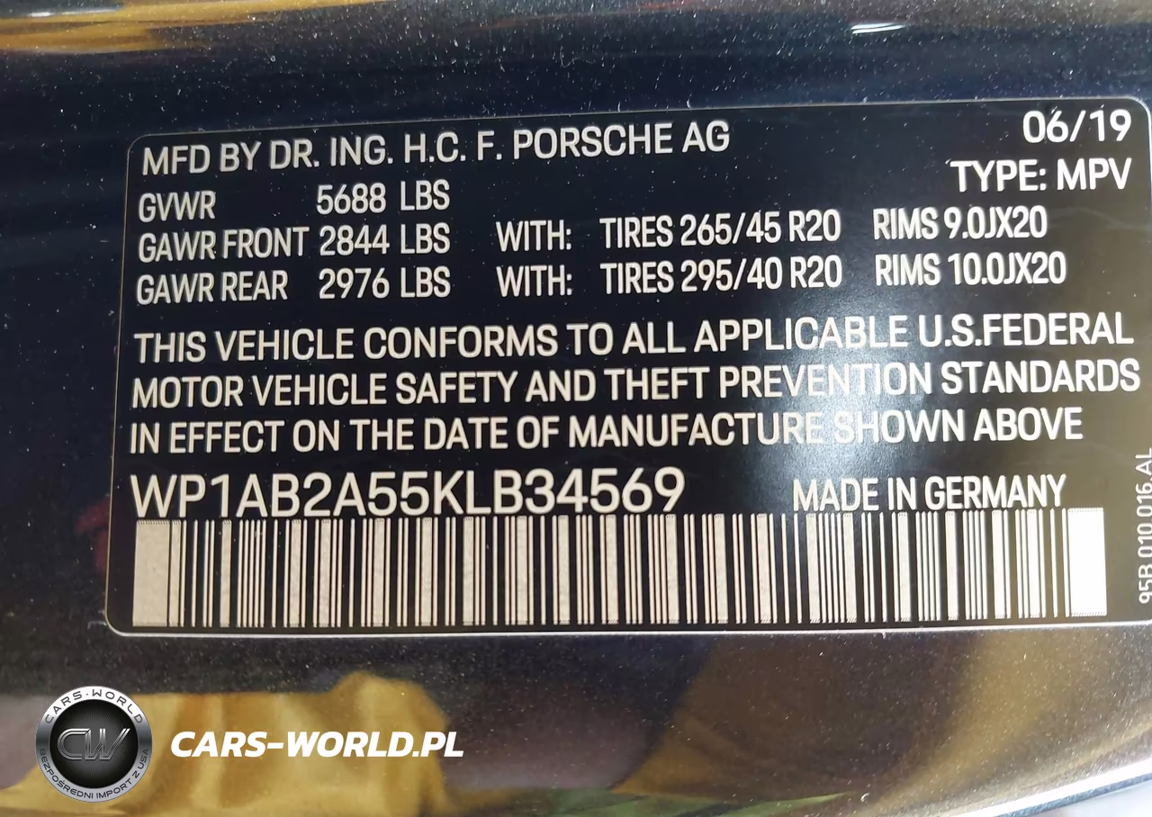2019 Porsche Macan S VIN:WP1AB2A55KLB34569 - 9