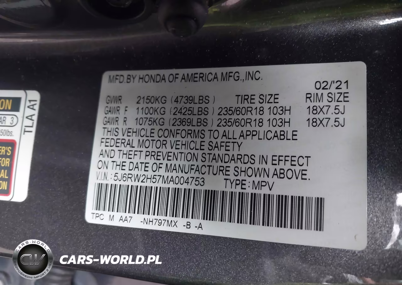 2021 Honda Cr-V Awd Ex VIN:5J6RW2H57MA004753 - 9