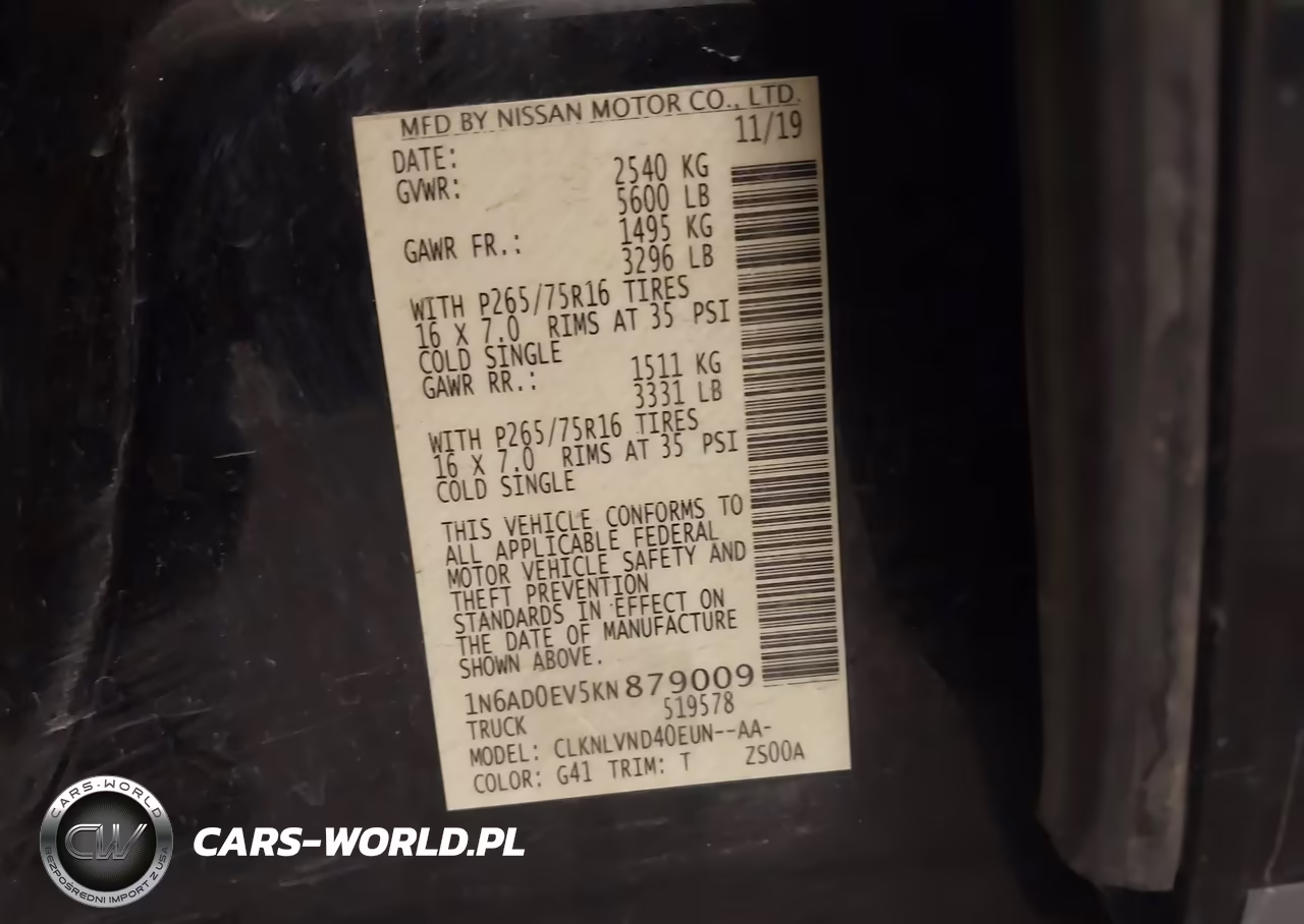2019 Nissan Frontier Pro-4X VIN:1N6AD0EV5KN879009 - 9