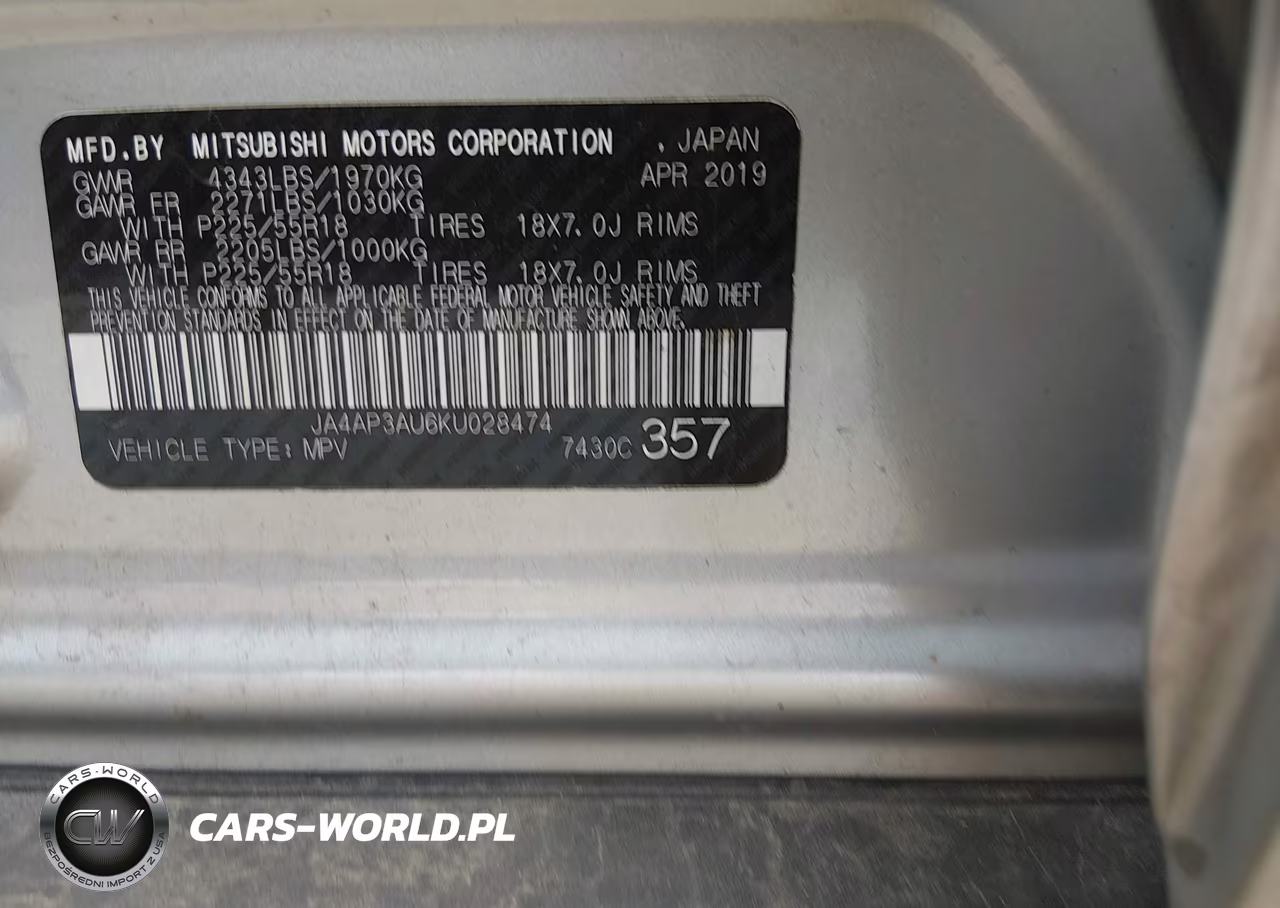 2019 Mitsubishi Outlander Sport 2.0 Es-2.0 Le-2.0 Sp VIN:JA4AP3AU6KU028474 - 9