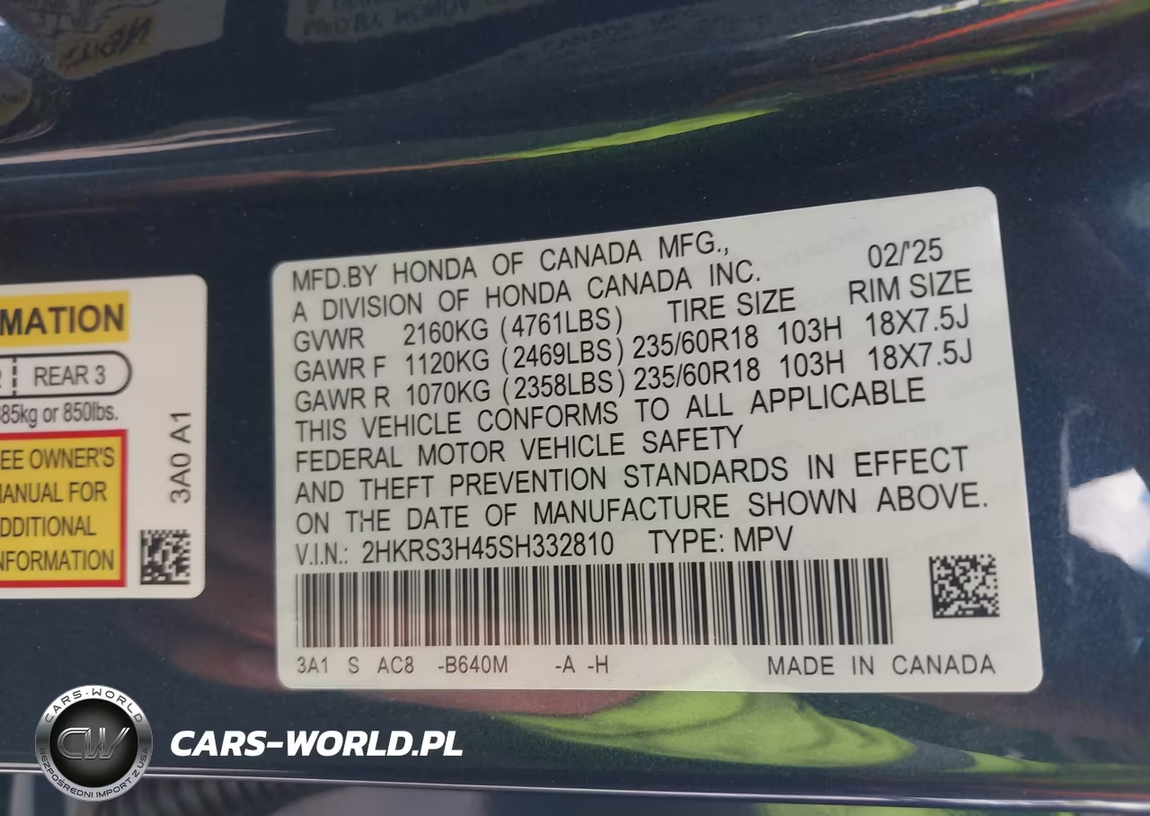 2025 Honda Cr-V Ex 2Wd VIN:2HKRS3H45SH332810 - 9