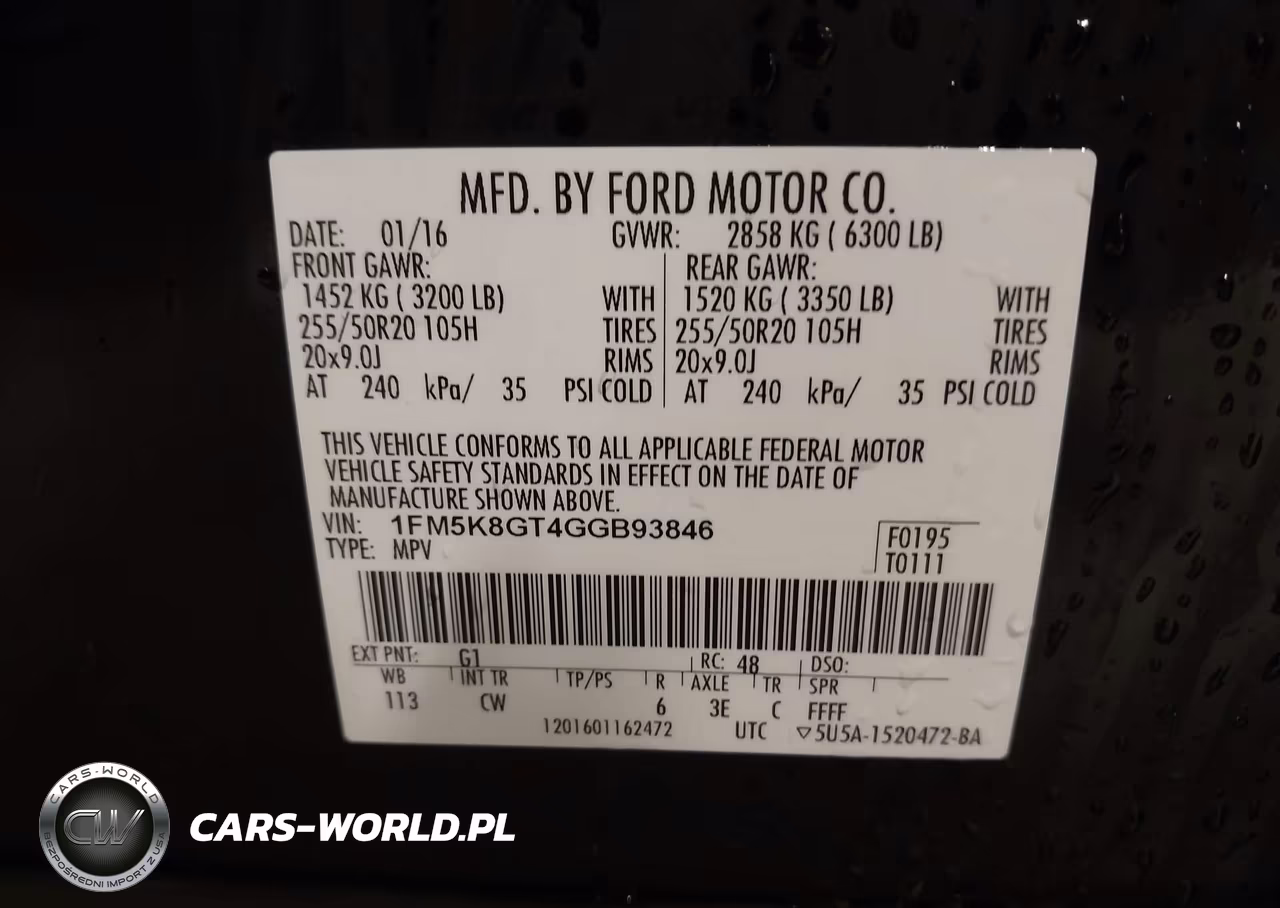 2016 Ford Explorer Sport VIN:1FM5K8GT4GGB93846 - 9