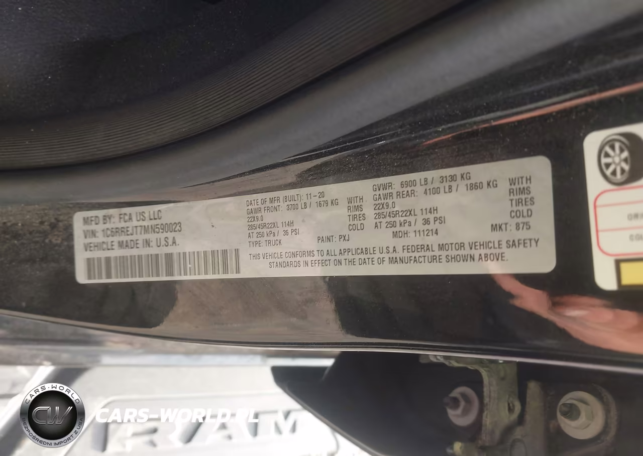 2021 Ram 1500 Laramie 4X2 5'7 Box VIN:1C6RREJT7MN590023 - 9