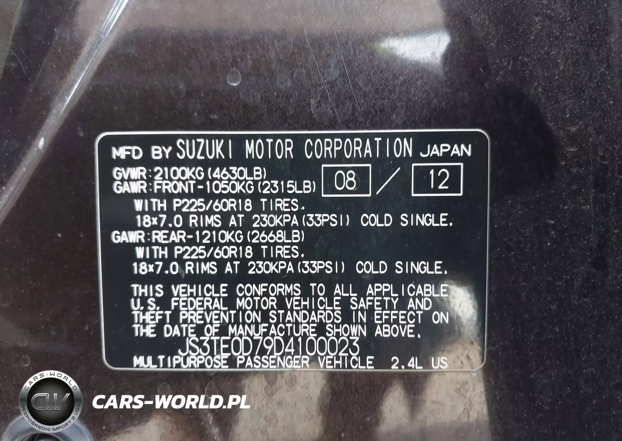 2013 Suzuki Grand Vitara Limited VIN:JS3TE0D79D4100023 - 9