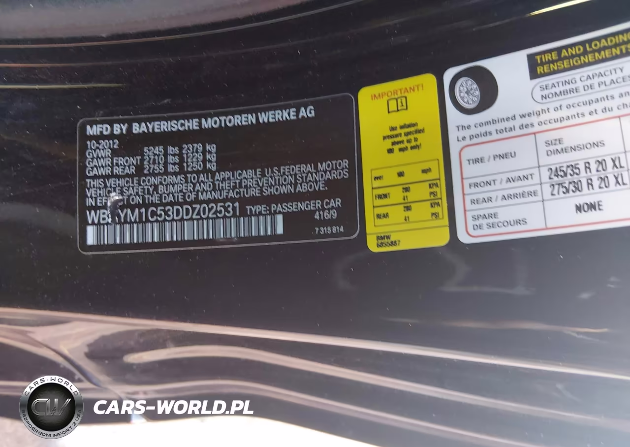 2013 BMW 650I xDrive VIN:WBAYM1C53DDZ02531 - 9