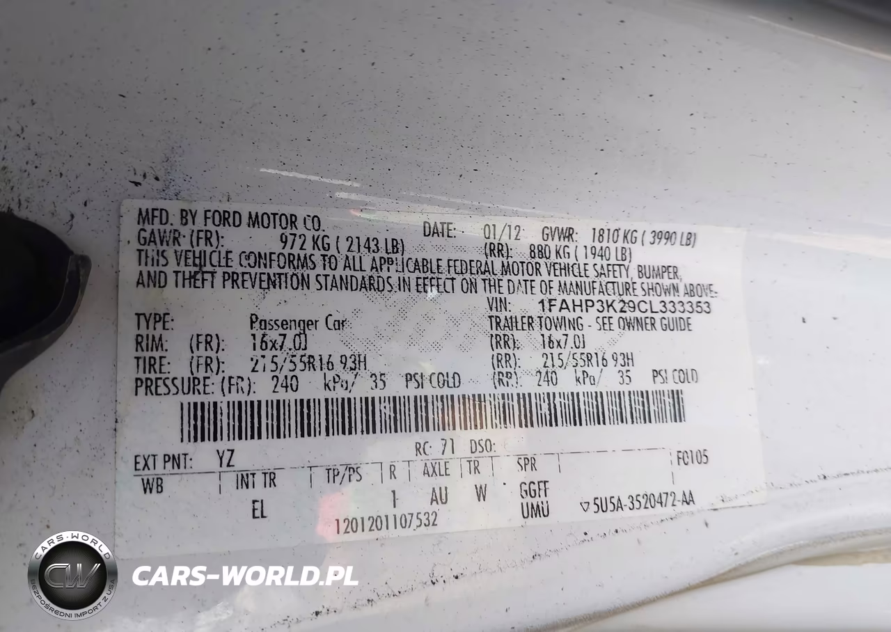 2012 Ford Focus Se VIN:1FAHP3K29CL333353 - 9