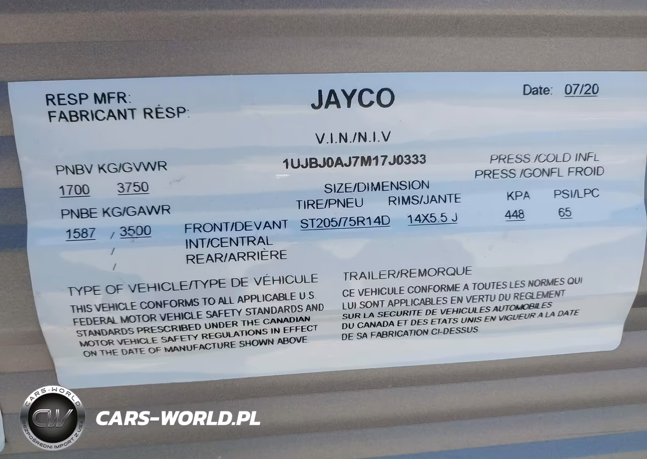 2021 Jayco X19H VIN:1UJBJ0AJ7M17J0333 - 9