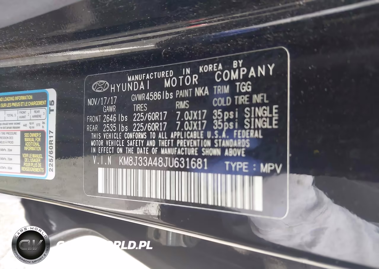 2018 Hyundai Tucson Sel VIN:KM8J33A48JU631681 - 9