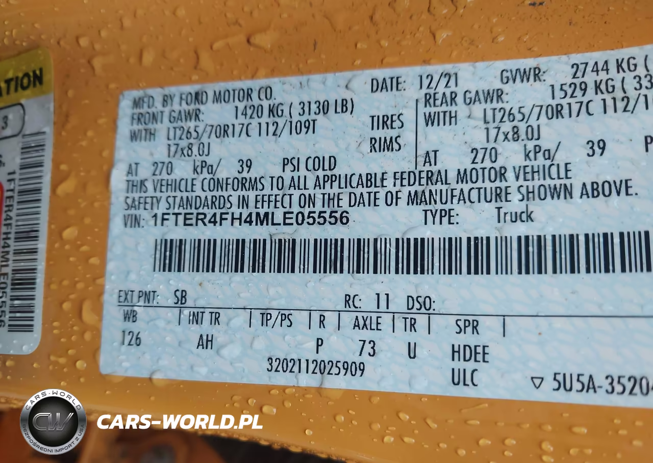 2021 Ford Ranger Xlt VIN:1FTER4FH4MLE05556 - 9