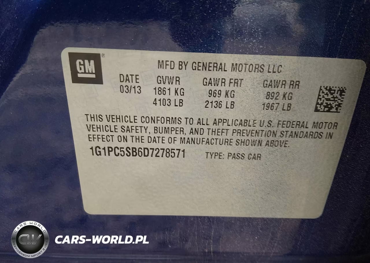 2013 Chevrolet Cruze 1Lt Auto VIN:1G1PC5SB6D7278571 - 9