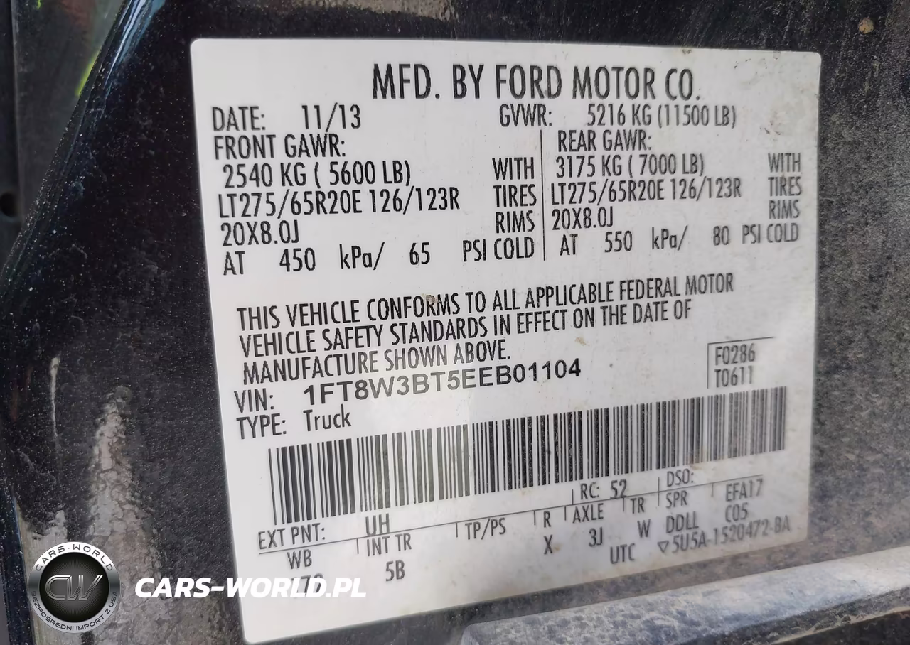 2014 Ford F-350 Lariat VIN:1FT8W3BT5EEB01104 - 9