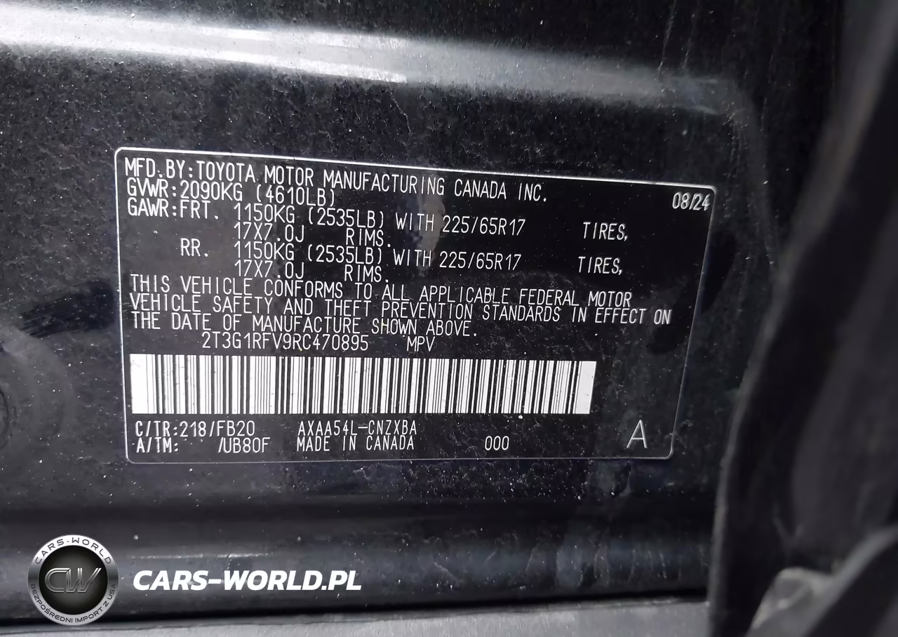 2024 Toyota Rav4 Le VIN:2T3G1RFV9RC470895 - 9