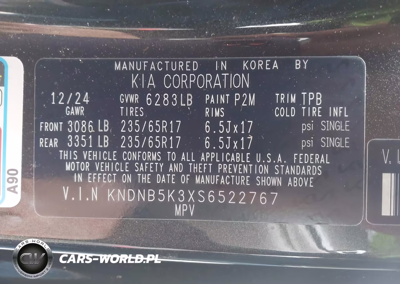 2025 Kia Carnival Mpv Lxs VIN:KNDNB5K3XS6522767 - 9