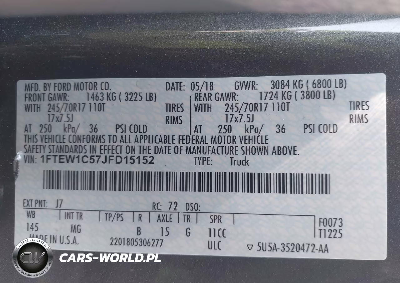 2018 Ford F-150 Xlt VIN:1FTEW1C57JFD15152 - 9