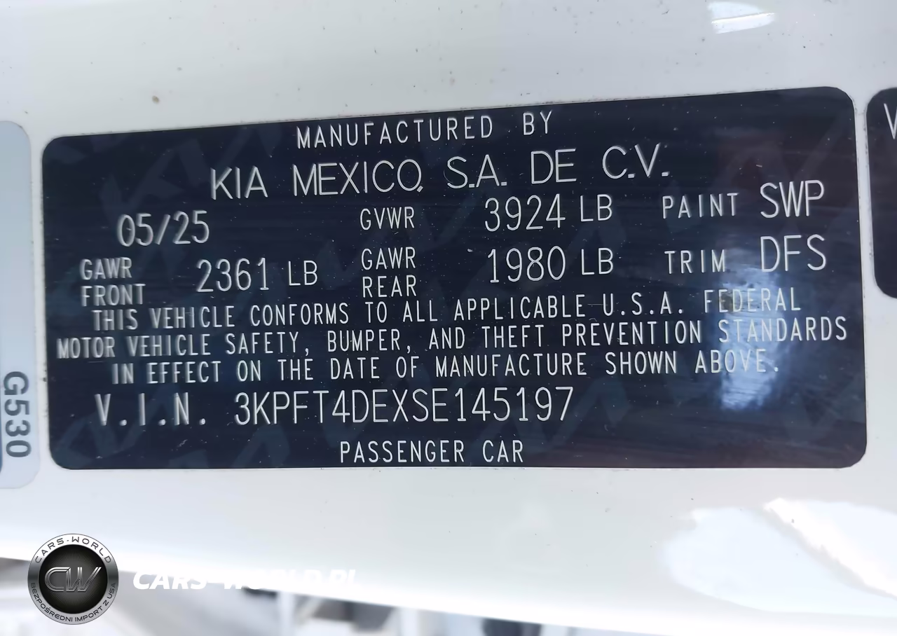 2025 Kia K4 Lx VIN:3KPFT4DEXSE145197 - 9