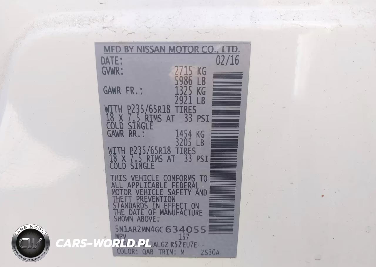 2016 Nissan Pathfinder Platinum-S-Sl-Sv VIN:5N1AR2MN4GC634055 - 9