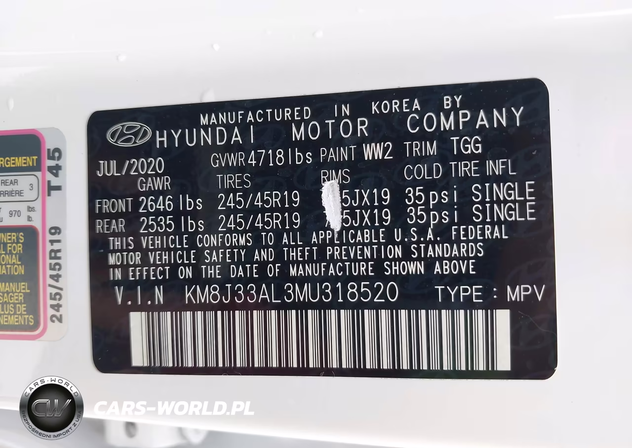 2021 Hyundai Tucson Sport VIN:KM8J33AL3MU318520 - 9