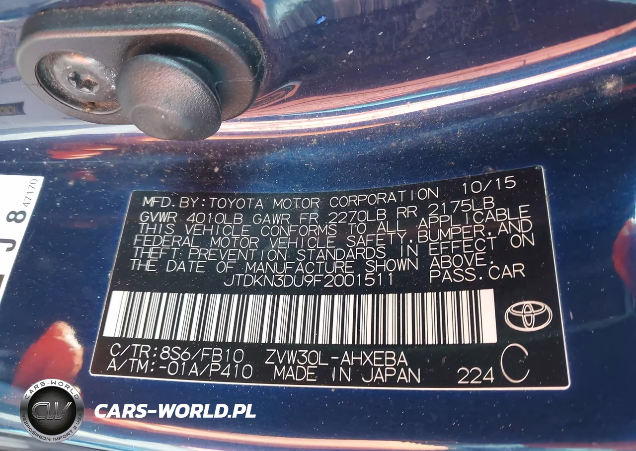 2015 Toyota Prius Two VIN:JTDKN3DU9F2001511 - 9