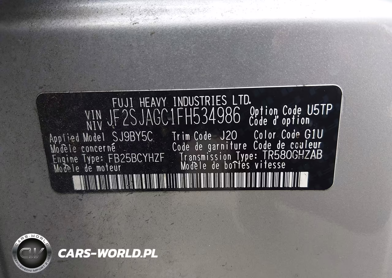 2015 Subaru Forester 2.5I Premium VIN:JF2SJAGC1FH534986 - 9