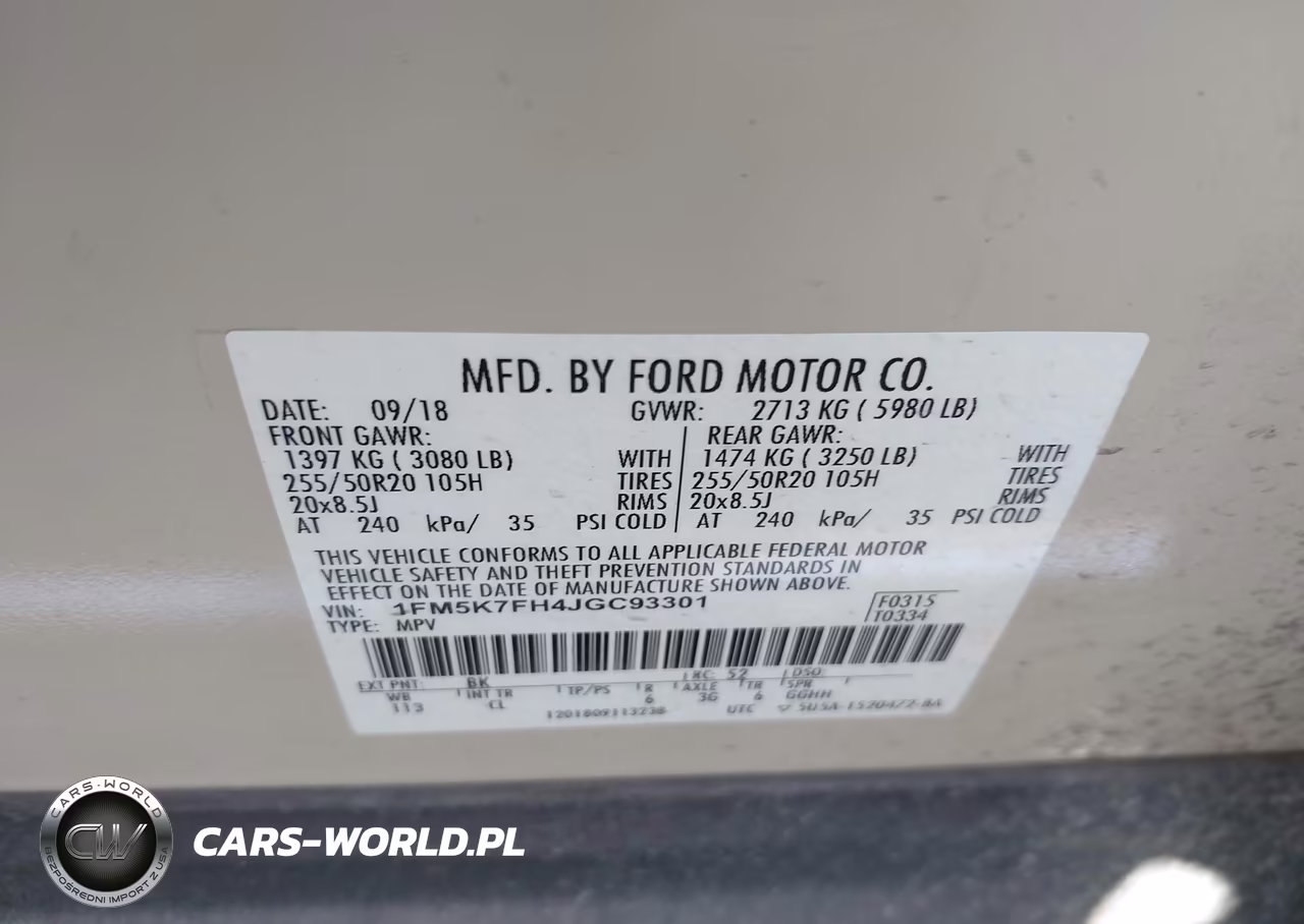 2018 Ford Explorer Limited VIN:1FM5K7FH4JGC93301 - 9