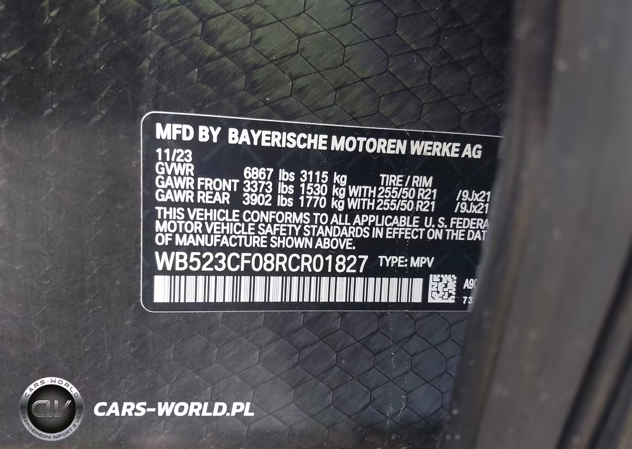 2024 BMW Ix xDrive50 VIN:WB523CF08RCR01827 - 9