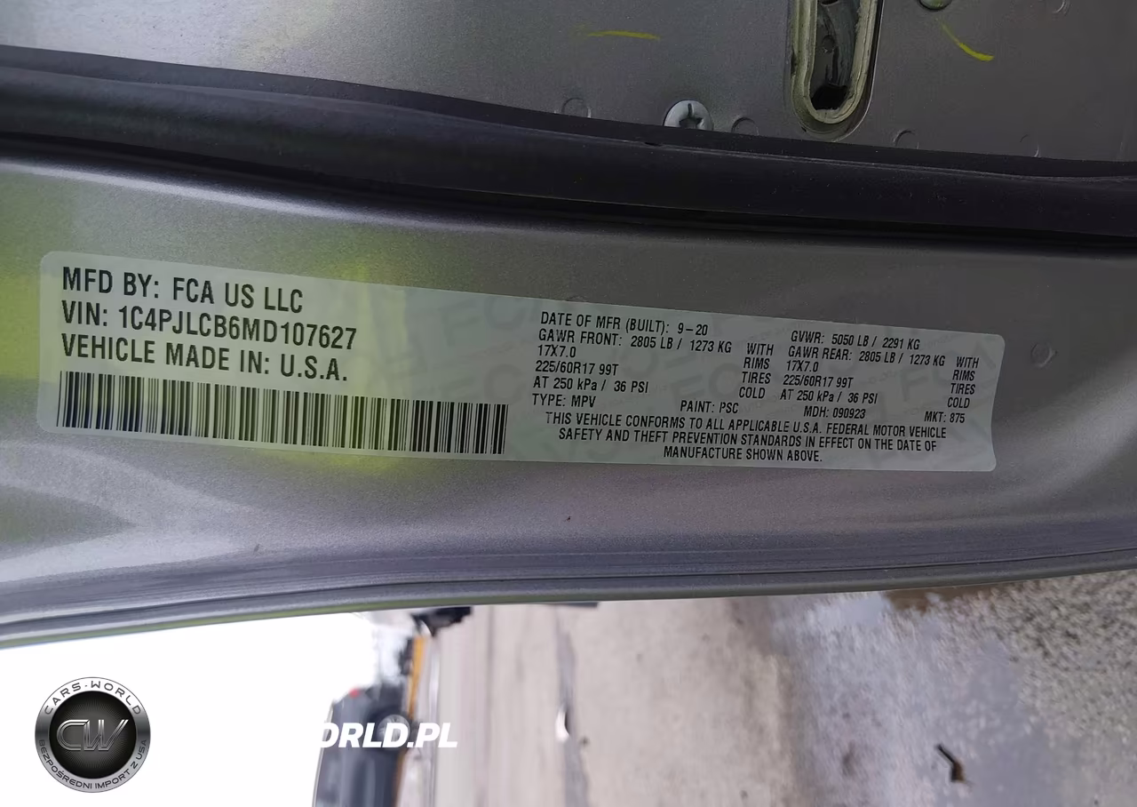 2021 Jeep Cherokee Latitude Fwd VIN:1C4PJLCB6MD107627 - 9