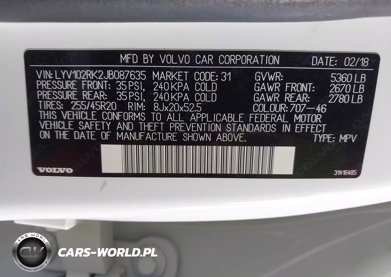 2018 Volvo Xc60 T5 Momentum VIN:LYV102RK2JB087635 - 9