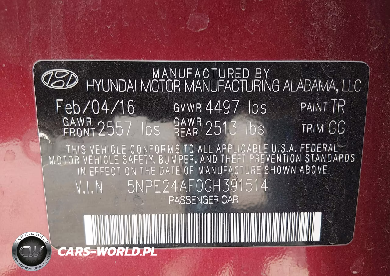2016 Hyundai Sonata Se VIN:5NPE24AF0GH391514 - 9