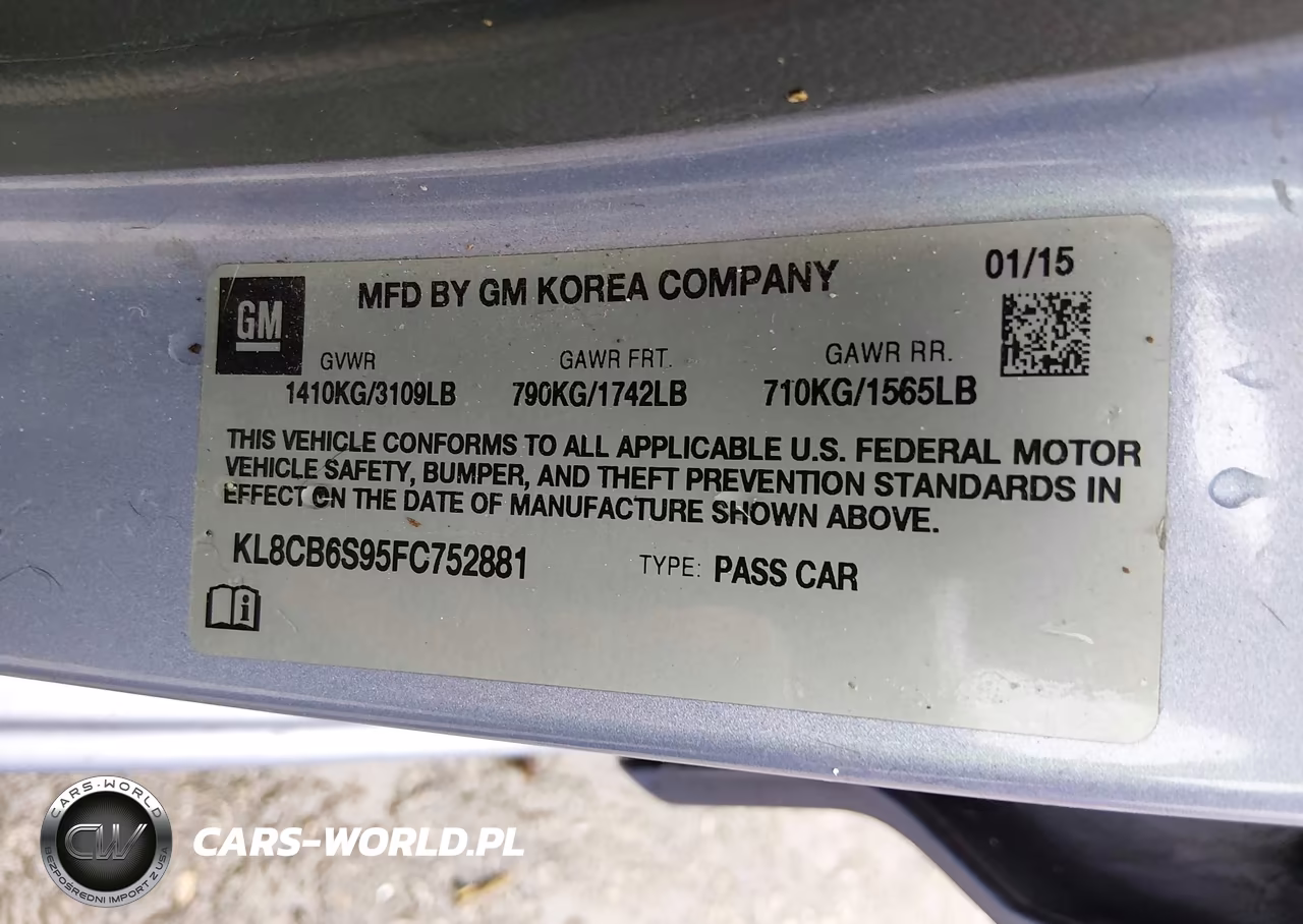 2015 Chevrolet Spark Ls Cvt VIN:KL8CB6S95FC752881 - 9