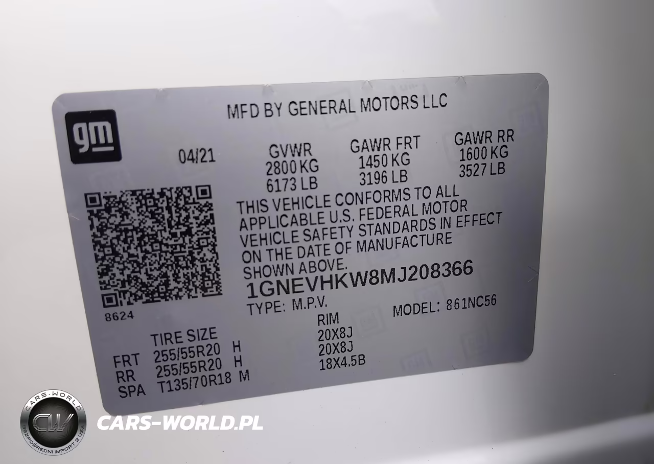 2021 Chevrolet Traverse Awd Lt Leather VIN:1GNEVHKW8MJ208366 - 9
