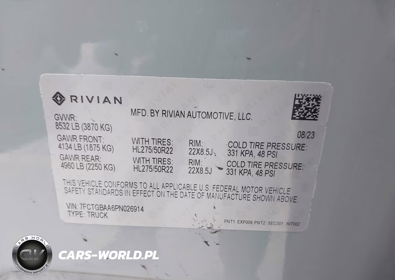2023 Rivian R1T Adventure-Adventure Dual Motor Large Pack-Adventure Dual Motor Max Pack VIN:7FCTGBAA6PN026914 - 9