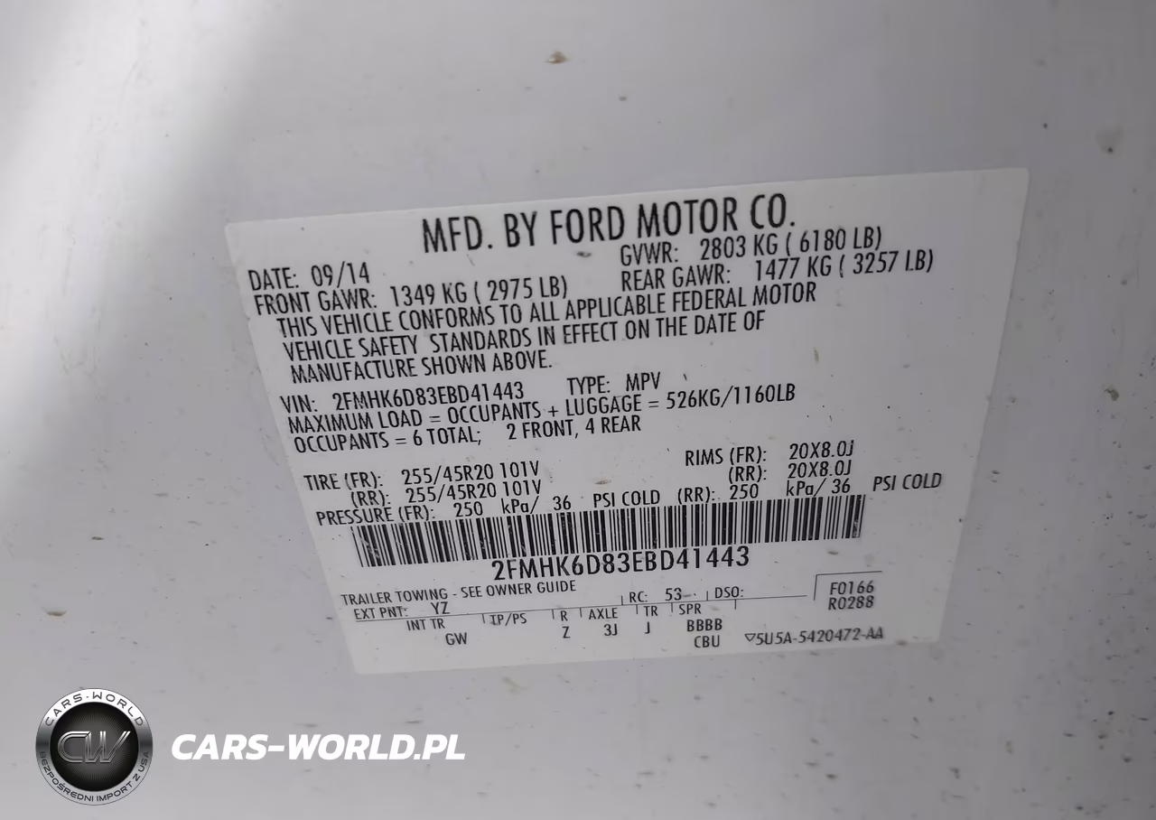 2014 Ford Flex Limited VIN:2FMHK6D83EBD41443 - 9
