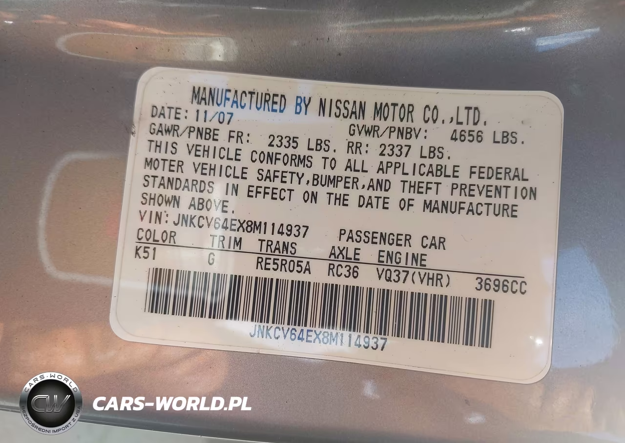 2008 Infiniti G37 Journey VIN:JNKCV64EX8M114937 - 9