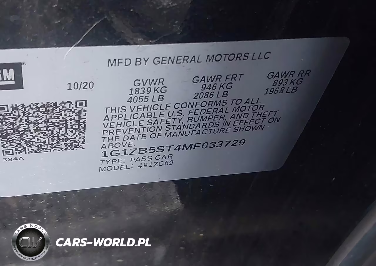 2021 Chevrolet Malibu Fwd Ls VIN:1G1ZB5ST4MF033729 - 9