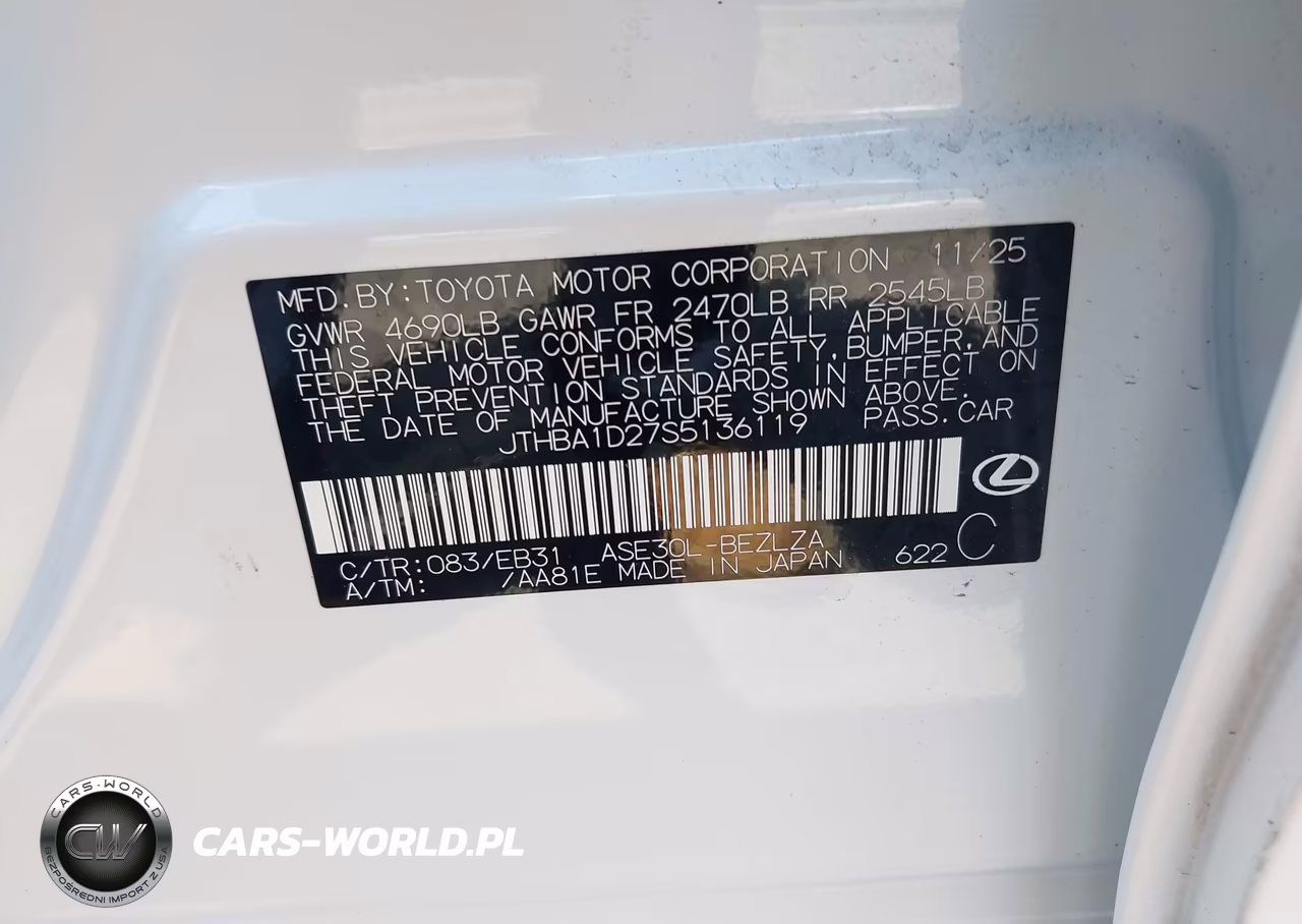 2025 Lexus Is 300 F Sport Design VIN:JTHBA1D27S5136119 - 9