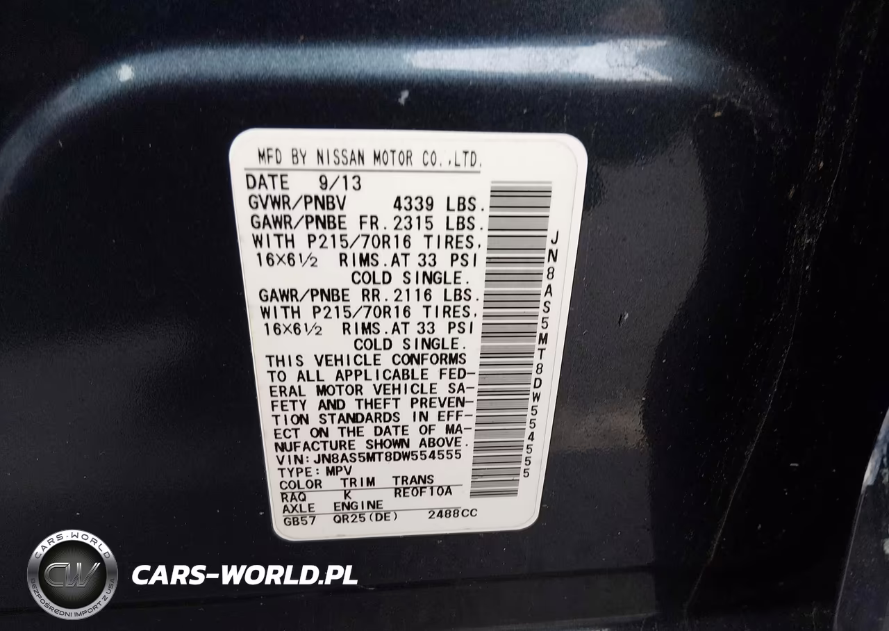 2013 Nissan Rogue S VIN:JN8AS5MT8DW554555 - 9