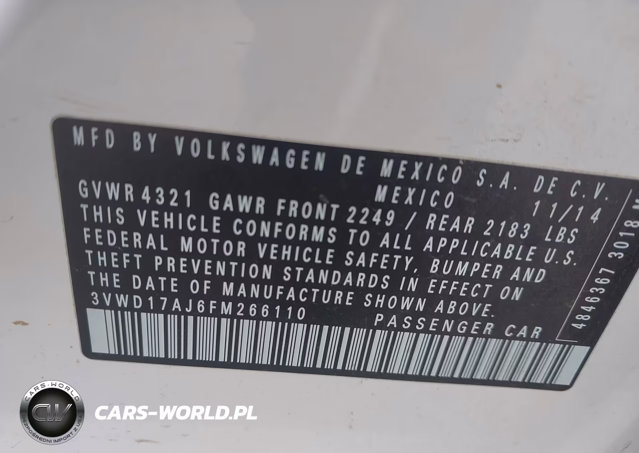 2015 Volkswagen Jetta 1.8T Se VIN:3VWD17AJ6FM266110 - 9