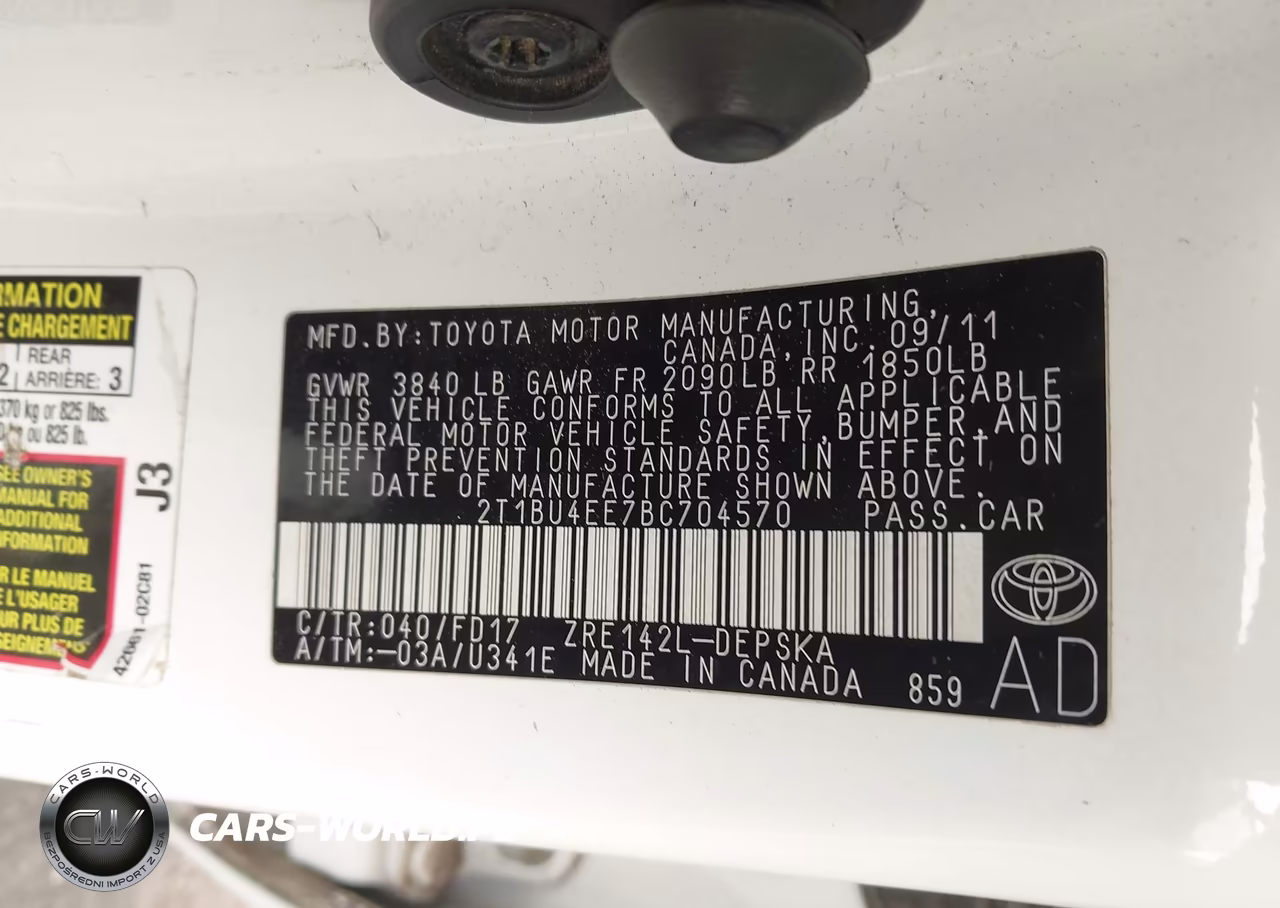 2011 Toyota Corolla S VIN:2T1BU4EE7BC704570 - 9