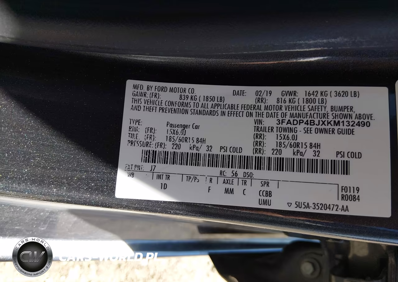 2019 Ford Fiesta Se VIN:3FADP4BJXKM132490 - 9