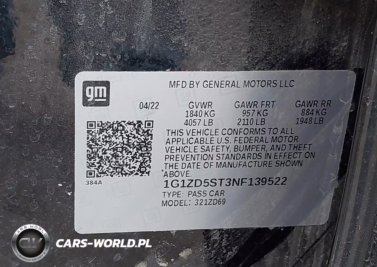 2022 Chevrolet Malibu Fwd Lt VIN:1G1ZD5ST3NF139522 - 9