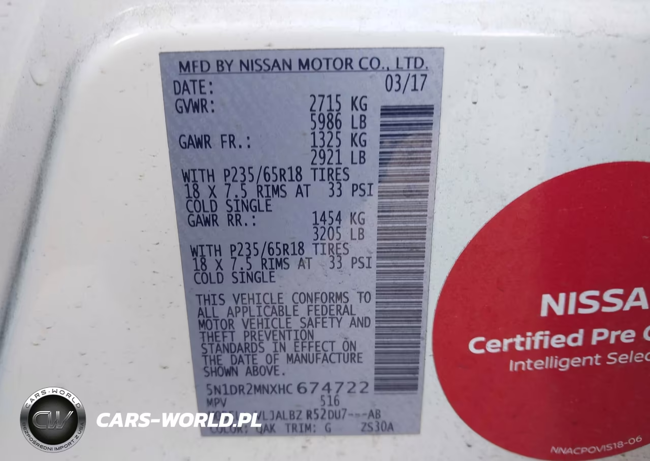 2017 Nissan Pathfinder S VIN:5N1DR2MNXHC674722 - 9