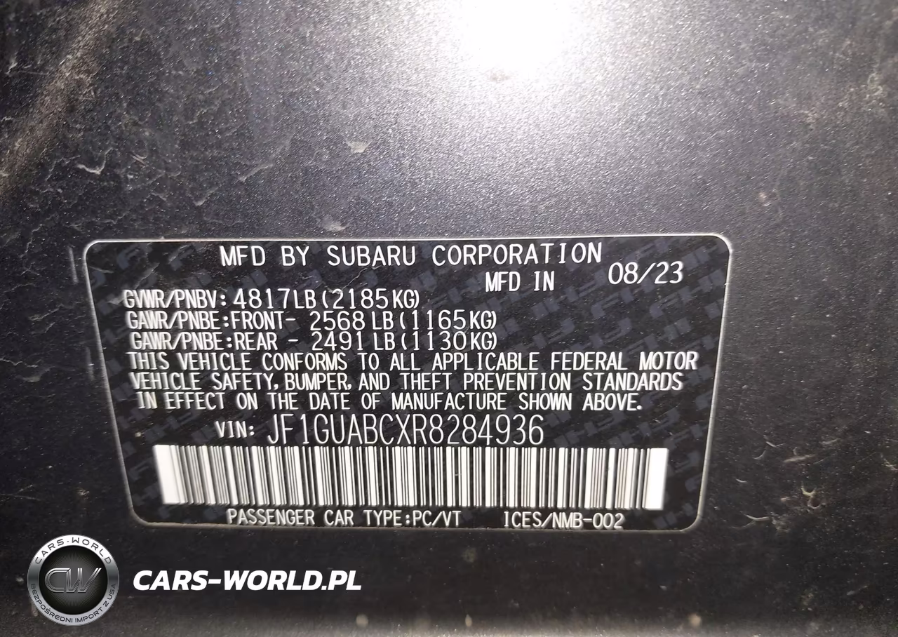 2024 Subaru Impreza Base 5-Door VIN:JF1GUABCXR8284936 - 9