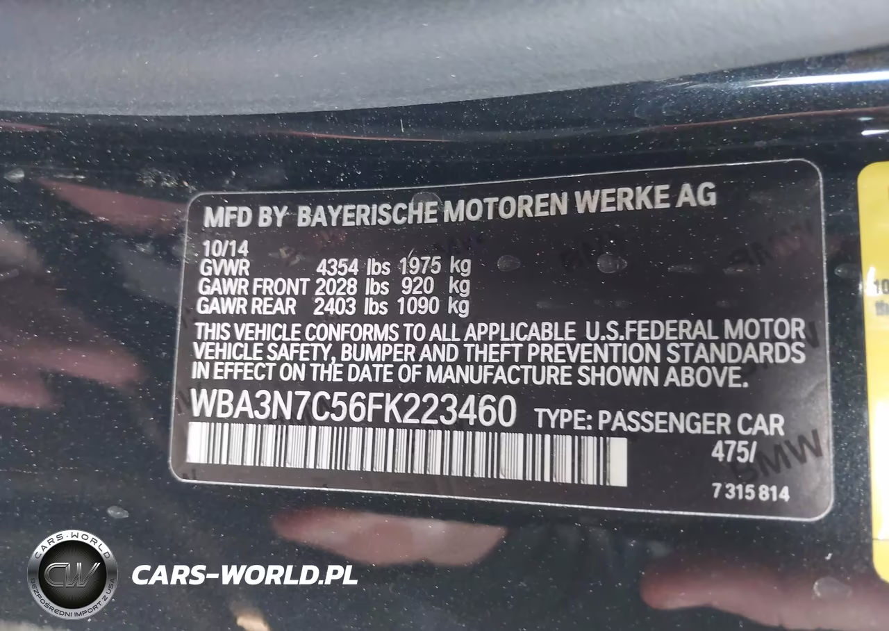 2015 BMW 428I VIN:WBA3N7C56FK223460 - 9