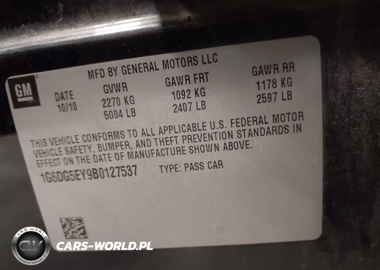 2011 Cadillac Cts Luxury VIN:1G6DG5EY9B0127537 - 9