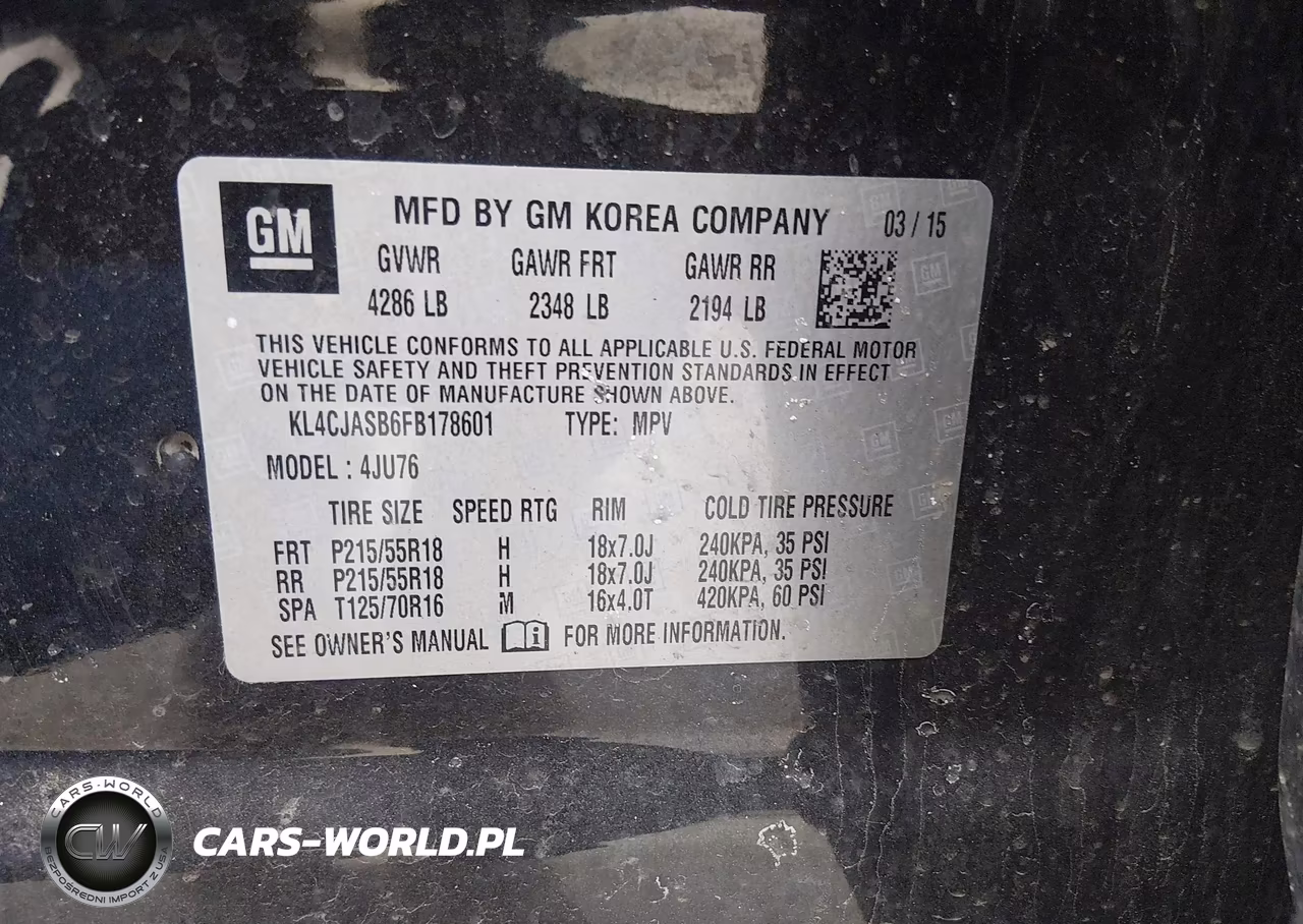 2015 Buick Encore VIN:KL4CJASB6FB178601 - 9