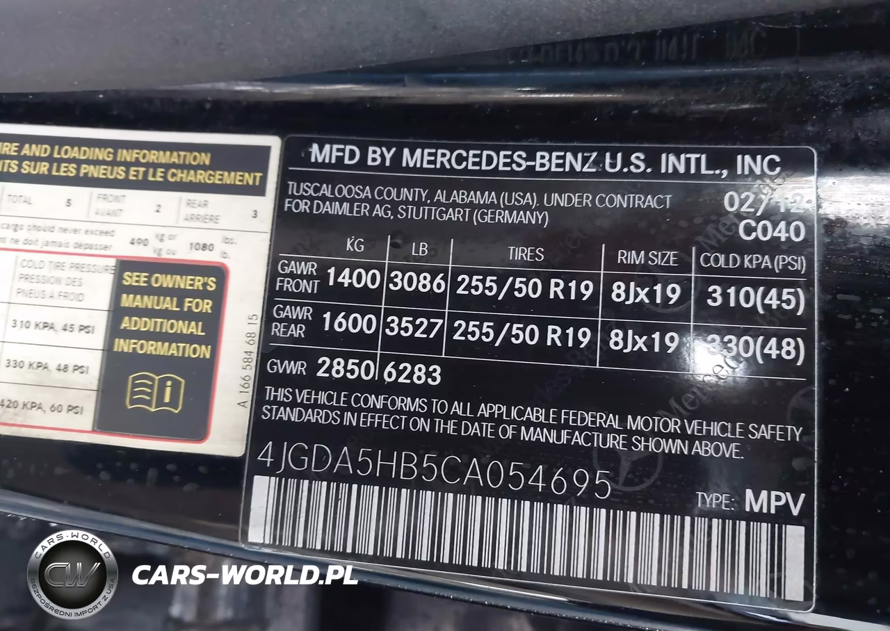 2012 Mercedes-Benz Ml 350 4Matic VIN:4JGDA5HB5CA054695 - 9