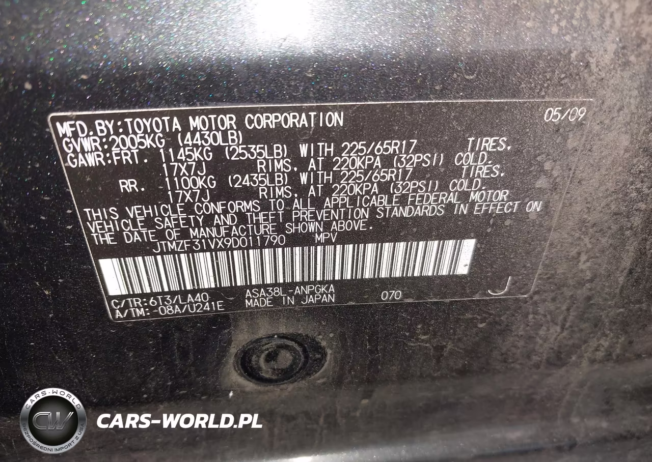 2009 Toyota Rav4 Limited VIN:JTMZF31VX9D011790 - 9