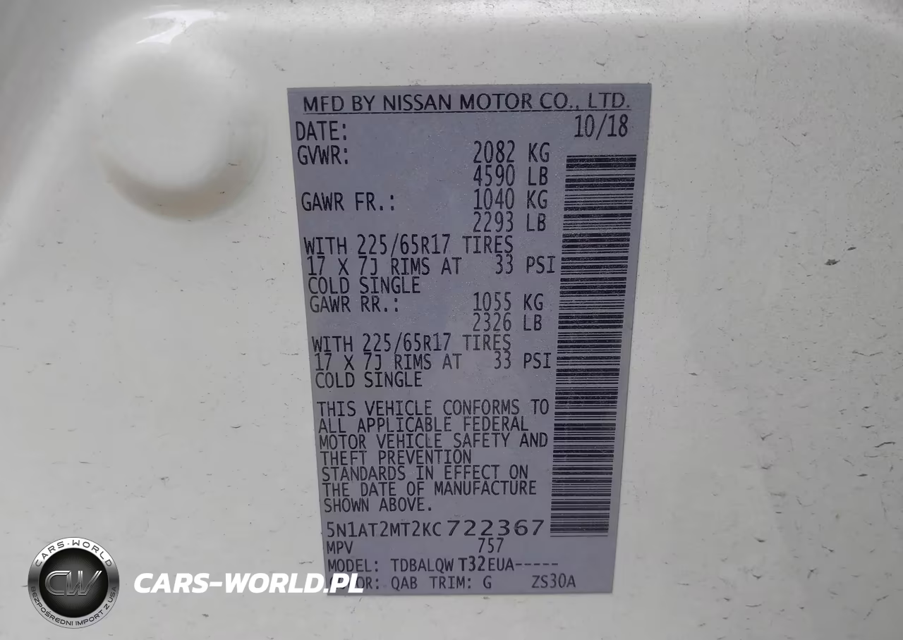 2019 Nissan Rogue Sv VIN:5N1AT2MT2KC722367 - 9