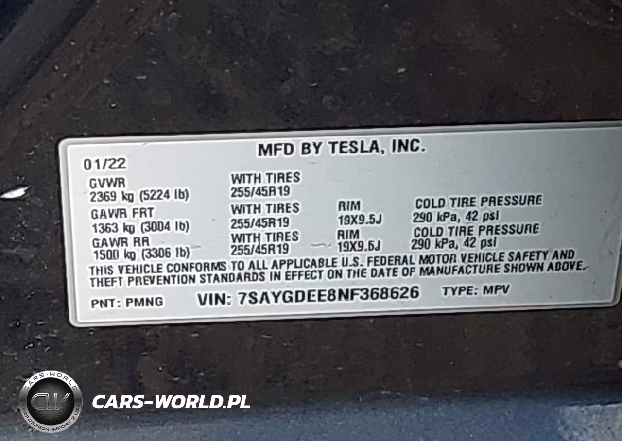 2022 Tesla Model Y Long Range Dual Motor All-Wheel Drive VIN:7SAYGDEE8NF368626 - 9